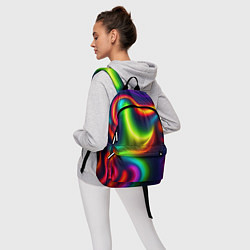 Рюкзак Неоновые радужные разводы, цвет: 3D-принт — фото 2