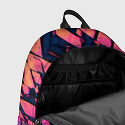 Рюкзак Розово-голубые соты и разломы, цвет: 3D-принт — фото 2
