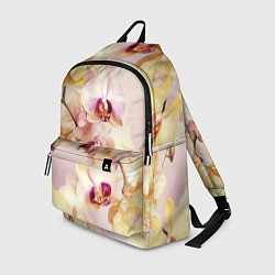 Рюкзак Желтые и нежно-розовые орхидеи - паттерн, цвет: 3D-принт