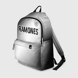Рюкзак Ramones glitch на светлом фоне: символ сверху