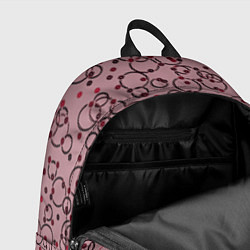 Рюкзак Абстракция круги розовый, цвет: 3D-принт — фото 2