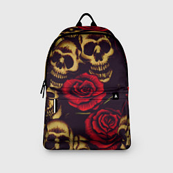 Рюкзак Цветущие черепа с розой, цвет: 3D-принт — фото 2
