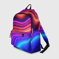Рюкзак Яркие неоновые волны, цвет: 3D-принт