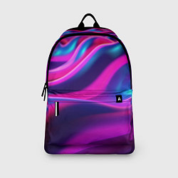 Рюкзак Фиолетовые неоновые волны, цвет: 3D-принт — фото 2