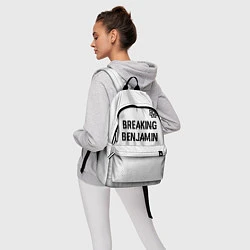Рюкзак Breaking Benjamin glitch на светлом фоне: символ с, цвет: 3D-принт — фото 2