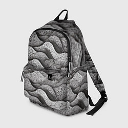 Рюкзак Черные и белые волны, цвет: 3D-принт