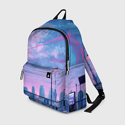 Рюкзак Город и красочное небо, цвет: 3D-принт