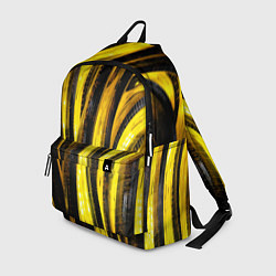 Рюкзак Черные и золотые линии, цвет: 3D-принт