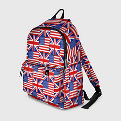 Рюкзак Флаги США и Англии, цвет: 3D-принт