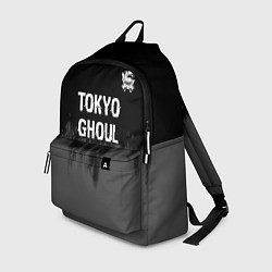Рюкзак Tokyo Ghoul glitch на темном фоне: символ сверху, цвет: 3D-принт