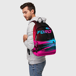 Рюкзак Ford - neon gradient: символ сверху, цвет: 3D-принт — фото 2
