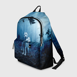 Рюкзак Волки в ночном лесу, цвет: 3D-принт