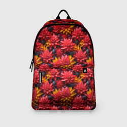 Рюкзак Красные объемные цветочки, цвет: 3D-принт — фото 2