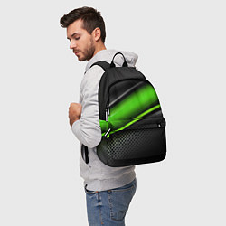 Рюкзак Зеленая объемная полосы, цвет: 3D-принт — фото 2