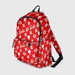 Рюкзак Барби паттерн красный, цвет: 3D-принт