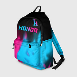 Рюкзак Honda - neon gradient: символ сверху, цвет: 3D-принт