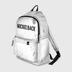 Рюкзак Nickelback glitch на светлом фоне: символ сверху, цвет: 3D-принт