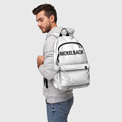 Рюкзак Nickelback glitch на светлом фоне: символ сверху, цвет: 3D-принт — фото 2