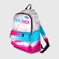 Рюкзак Papa Roach neon gradient style: символ сверху, цвет: 3D-принт