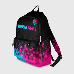 Рюкзак Brawl Stars - neon gradient: символ сверху, цвет: 3D-принт