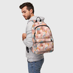 Рюкзак Разноцветные мазки, пятна в пастельных тонах, цвет: 3D-принт — фото 2