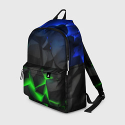 Рюкзак Разлом синих и зеленых плит, цвет: 3D-принт