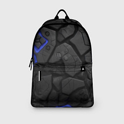 Рюкзак Черные плиты с синей вставкой, цвет: 3D-принт — фото 2