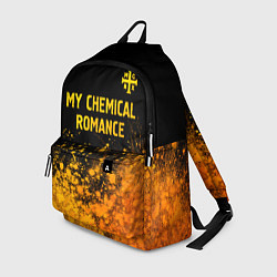 Рюкзак My Chemical Romance - gold gradient: символ сверху, цвет: 3D-принт