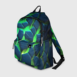 Рюкзак Разломленные зеленые плиты, цвет: 3D-принт