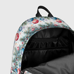 Рюкзак Узор из елочных шаров на ветке, цвет: 3D-принт — фото 2