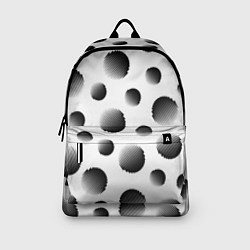 Рюкзак Черные полосатые шары на белом, цвет: 3D-принт — фото 2