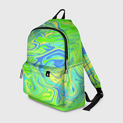 Рюкзак Неоновая абстракция волны, цвет: 3D-принт