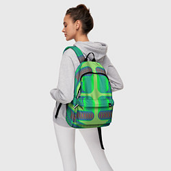 Рюкзак Дуги на зеленом фоне, цвет: 3D-принт — фото 2