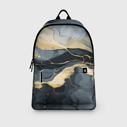 Рюкзак Черный с золотом мрамор, цвет: 3D-принт — фото 2