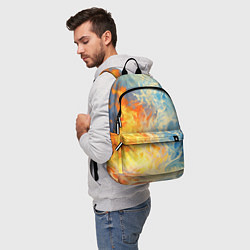 Рюкзак Вода и пламя абстракция, цвет: 3D-принт — фото 2
