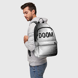 Рюкзак Doom glitch на светлом фоне: символ сверху, цвет: 3D-принт — фото 2