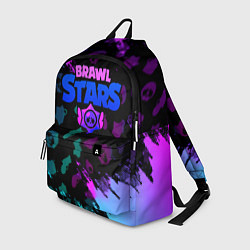 Рюкзак Brawl stars neon logo, цвет: 3D-принт
