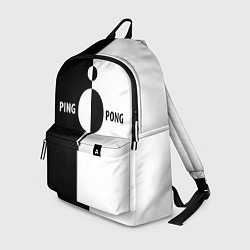 Рюкзак Ping-Pong черно-белое, цвет: 3D-принт