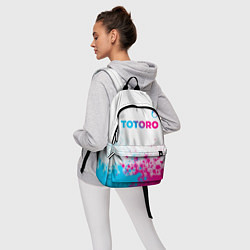 Рюкзак Totoro neon gradient style: символ сверху, цвет: 3D-принт — фото 2