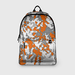 Рюкзак Абстракция серо-оранжевый, цвет: 3D-принт — фото 2