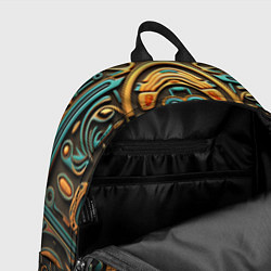 Рюкзак Орнамент в египетском стиле, бюст Нефертити, цвет: 3D-принт — фото 2