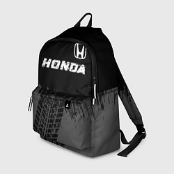 Рюкзак Honda speed на темном фоне со следами шин посереди, цвет: 3D-принт