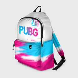 Рюкзак PUBG neon gradient style посередине, цвет: 3D-принт