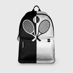 Рюкзак Теннис - чёрно белое, цвет: 3D-принт — фото 2