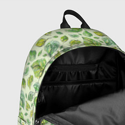 Рюкзак Акварельные листья с узором, цвет: 3D-принт — фото 2