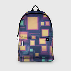 Рюкзак Разноцветные ретро квадраты, цвет: 3D-принт — фото 2