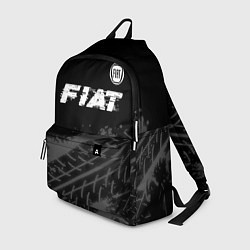 Рюкзак Fiat speed на темном фоне со следами шин посередин, цвет: 3D-принт