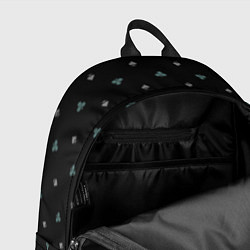 Рюкзак Карточные масти на чёрном фоне, цвет: 3D-принт — фото 2