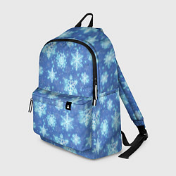 Рюкзак Pattern with bright snowflakes, цвет: 3D-принт