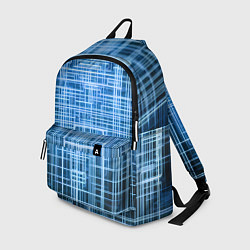 Рюкзак Синие неоновые полосы киберпанк, цвет: 3D-принт